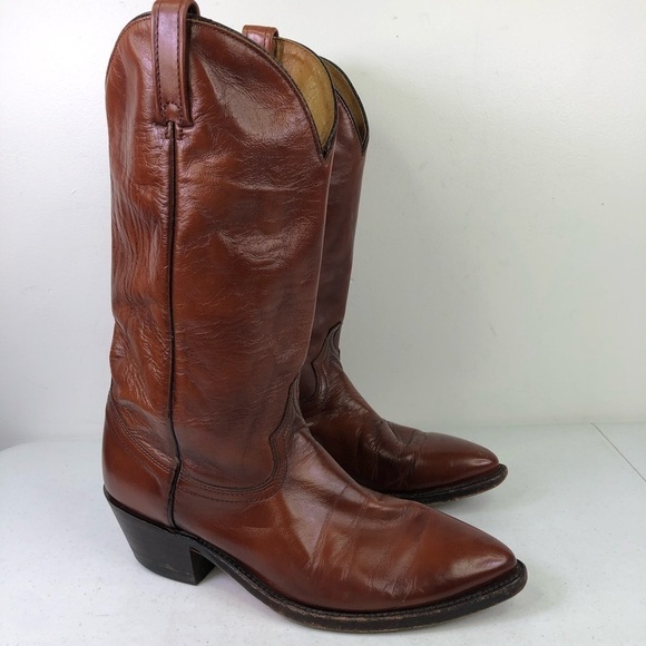 Acme Brown Leather Pull On Boots main image 8